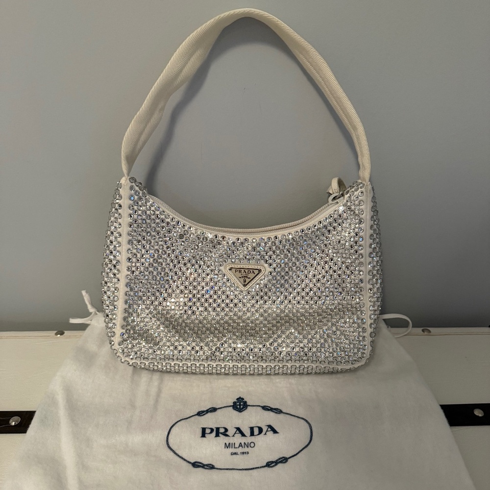 Authentic Prada Re Edition White Crystal